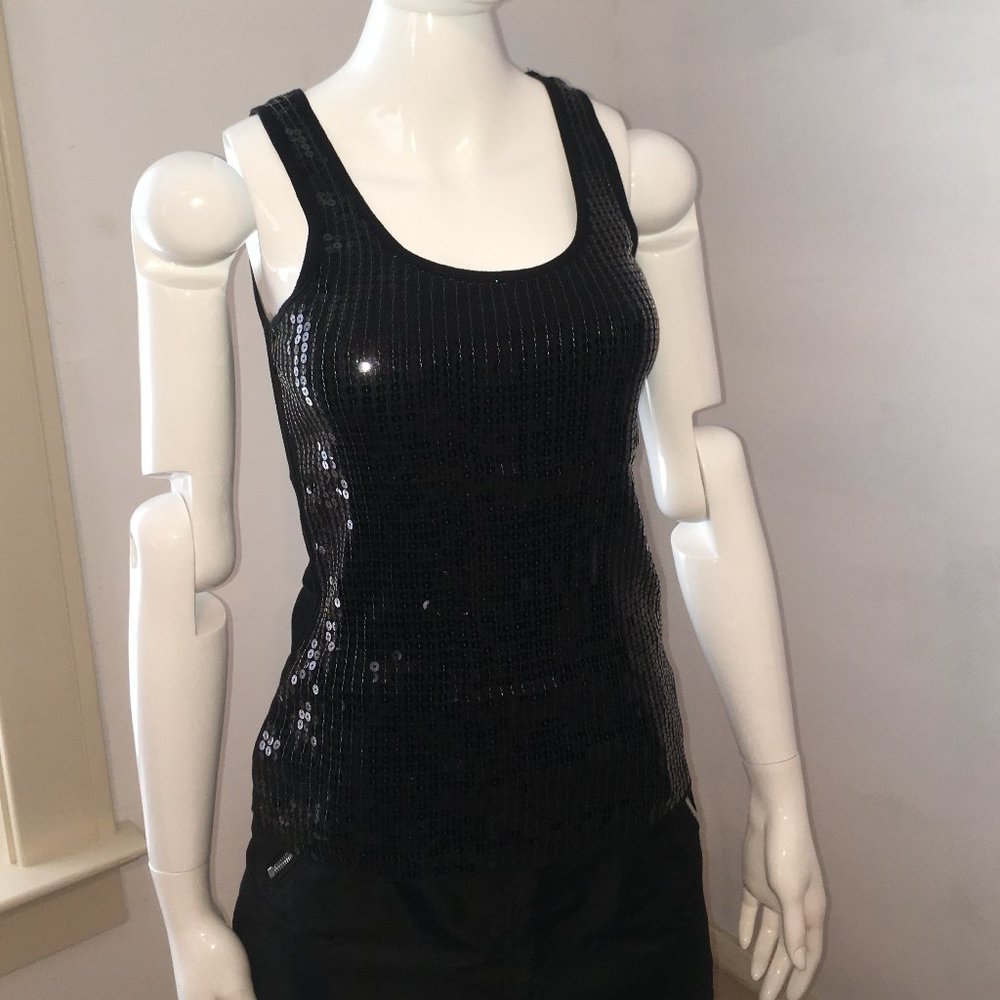 sequin front cotton tank